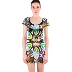 375 Chroma Digital Art Custom Short Sleeve Bodycon Dress