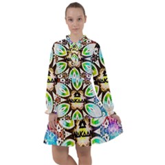 375 Chroma Digital Art Custom All Frills Chiffon Dress