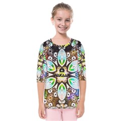 375 Chroma Digital Art Custom Kids  Quarter Sleeve Raglan Tee