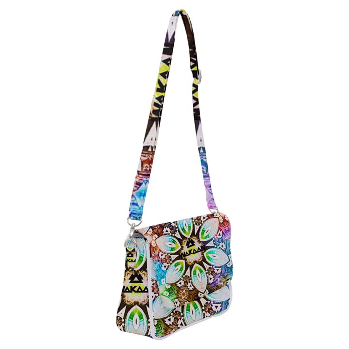 375 Chroma Digital Art Custom Shoulder Bag with Back Zipper