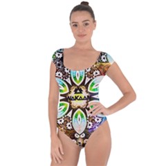 375 Chroma Digital Art Custom Short Sleeve Leotard  by Drippycreamart