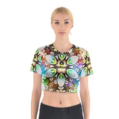 375 Chroma Digital Art Custom Cotton Crop Top by Drippycreamart