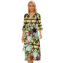 375 Chroma Digital Art Custom Midsummer Wrap Dress