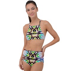 375 Chroma Digital Art Custom High Waist Tankini Set by Drippycreamart