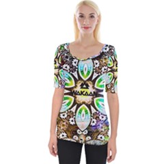 375 Chroma Digital Art Custom Wide Neckline Tee