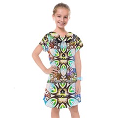 375 Chroma Digital Art Custom Kids  Drop Waist Dress