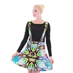 375 Chroma Digital Art Custom Suspender Skater Skirt by Drippycreamart