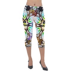 375 Chroma Digital Art Custom Lightweight Velour Capri Leggings  by Drippycreamart