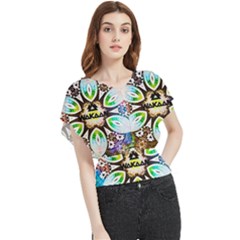 375 Chroma Digital Art Custom Butterfly Chiffon Blouse