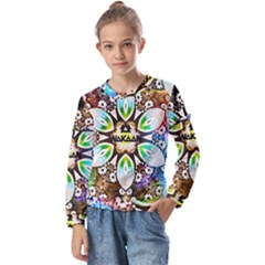 375 Chroma Digital Art Custom Kids  Long Sleeve Tee With Frill 