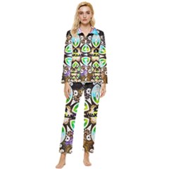 375 Chroma Digital Art Custom Womens  Long Sleeve Pocket Pajamas Set by Drippycreamart