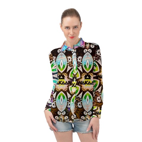 375 Chroma Digital Art Custom Long Sleeve Chiffon Shirt by Drippycreamart