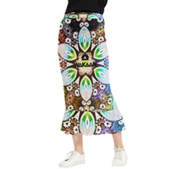 375 Chroma Digital Art Custom Maxi Fishtail Chiffon Skirt