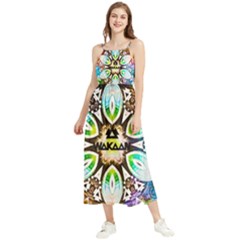 375 Chroma Digital Art Custom Boho Sleeveless Summer Dress