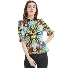 375 Chroma Digital Art Custom Frill Neck Blouse