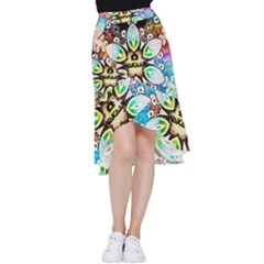 375 Chroma Digital Art Custom Frill Hi Low Chiffon Skirt by Drippycreamart