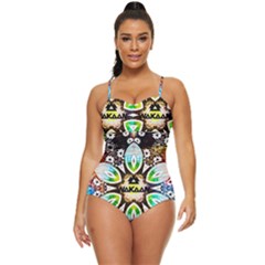 375 Chroma Digital Art Custom Retro Full Coverage Swimsuit