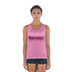 Sweet Christmas Candy Sport Tank Top  by SychEva