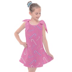 Sweet Christmas Candy Kids  Tie Up Tunic Dress