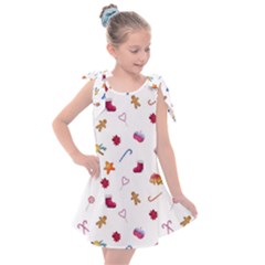 Christmas Elements Kids  Tie Up Tunic Dress by SychEva