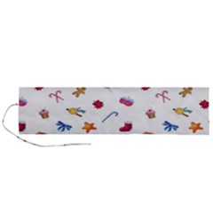 Christmas Elements Roll Up Canvas Pencil Holder (l) by SychEva