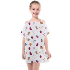 Christmas Elements Kids  One Piece Chiffon Dress by SychEva