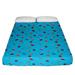 Christmas Elements For The Holiday Fitted Sheet (california King Size) by SychEva