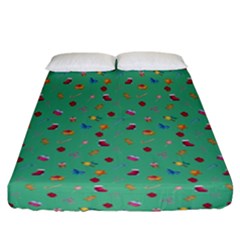 Christmas Elements For The Holiday Fitted Sheet (california King Size) by SychEva