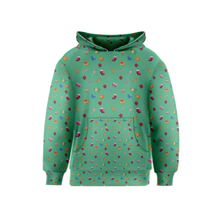 Christmas Elements For The Holiday Kids  Pullover Hoodie