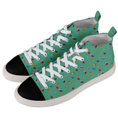 Christmas Elements For The Holiday Men s Mid-top Canvas Sneakers by SychEva