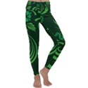 Folk flowers print Floral pattern Ethnic art Kids  Lightweight Velour Classic Yoga Leggings View1