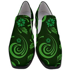 Folk Flowers Print Floral Pattern Ethnic Art Women Slip On Heel Loafers by Eskimos