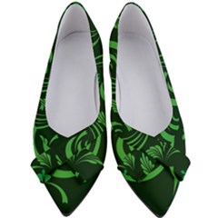 Folk Flowers Print Floral Pattern Ethnic Art Women s Bow Heels by Eskimos