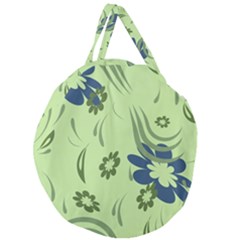 Folk Flowers Print Floral Pattern Ethnic Art Giant Round Zipper Tote by Eskimos