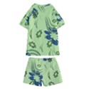 Folk flowers print Floral pattern Ethnic art Kids  Swim Tee and Shorts Set View2