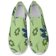 Folk Flowers Print Floral Pattern Ethnic Art Men s Slip On Sneakers by Eskimos