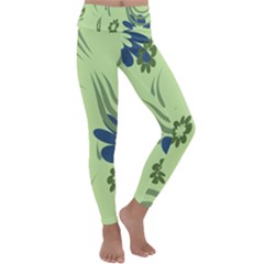 Folk Flowers Print Floral Pattern Ethnic Art Kids  Lightweight Velour Classic Yoga Leggings by Eskimos