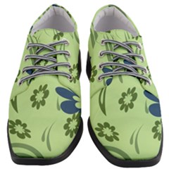 Folk Flowers Print Floral Pattern Ethnic Art Women Heeled Oxford Shoes by Eskimos