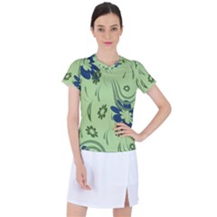 Folk Flowers Print Floral Pattern Ethnic Art Women s Sports Top by Eskimos