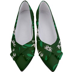 Folk Flowers Print Floral Pattern Ethnic Art Women s Bow Heels by Eskimos