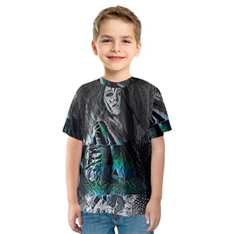 Glitch Witch Kids  Sport Mesh Tee by MRNStudios