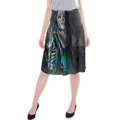 Glitch Witch Midi Beach Skirt by MRNStudios