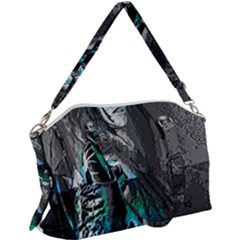 Glitch Witch Canvas Crossbody Bag by MRNStudios