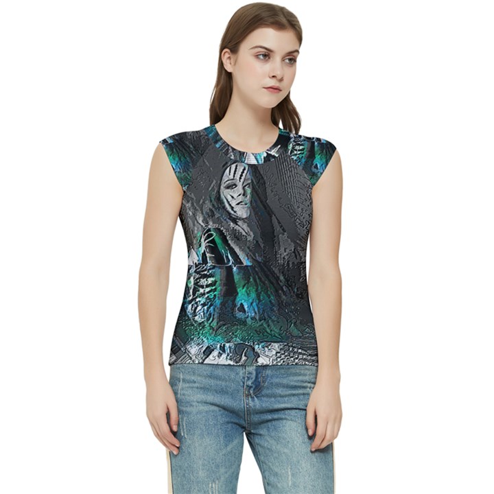 Glitch Witch Women s Raglan Cap Sleeve Tee