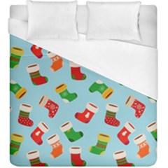 Christmas Socks Duvet Cover (king Size) by SychEva