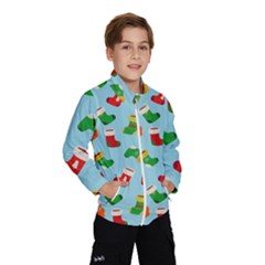 Christmas Socks Kids  Windbreaker by SychEva