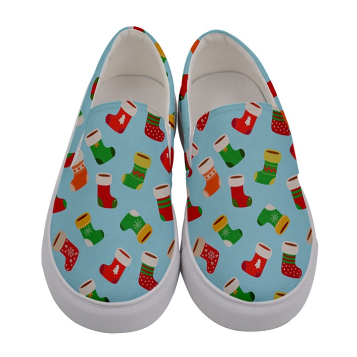 Christmas Socks Women s Canvas Slip Ons