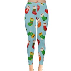 Christmas Socks Inside Out Leggings by SychEva