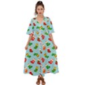 Christmas Socks Kimono Sleeve Boho Dress View1