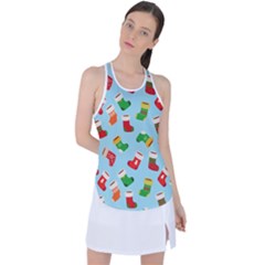 Christmas Socks Racer Back Mesh Tank Top by SychEva